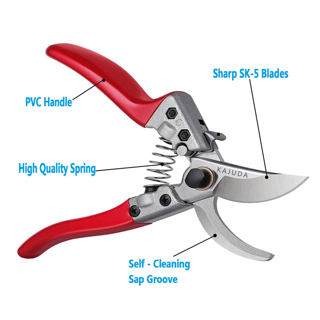 8 Pruning Shears, Professional Bypass Garden Shear Hand Pruners Gardening Shears Clippers for Plants, Flower Cutter Florist Scissors Trimming Scissors, Gardening Tools