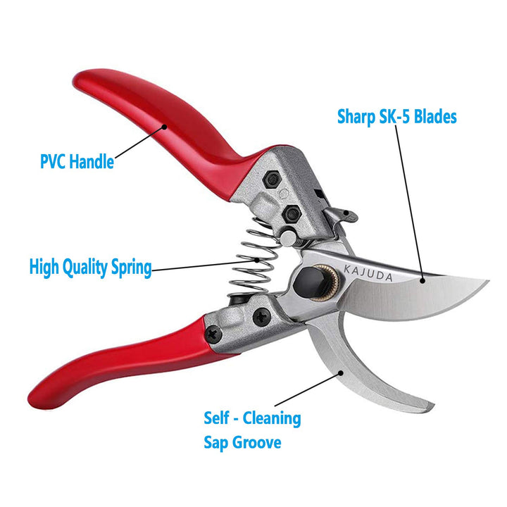 8 Pruning Shears, Professional Bypass Garden Shear Hand Pruners Gardening Shears Clippers for Plants, Flower Cutter Florist Scissors Trimming Scissors, Gardening Tools