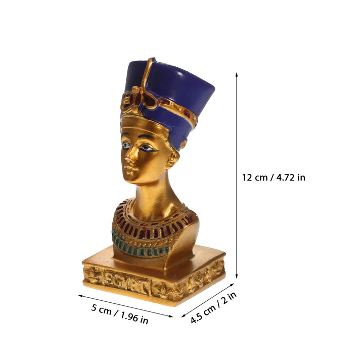 Egyptian Pharaoh Queen Sculpture Nefertiti Bust Figurine Ancient Egyptian Statue Desktop Ornament for Crafts Home Decor