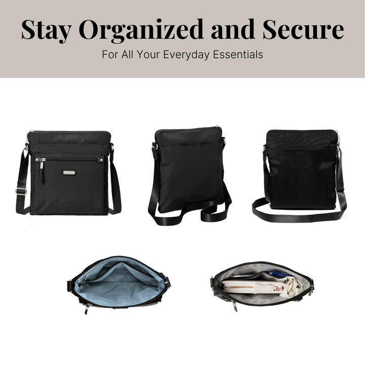 womens Go Bagg With Rfid Wristlet Handbags, Black, One Size US