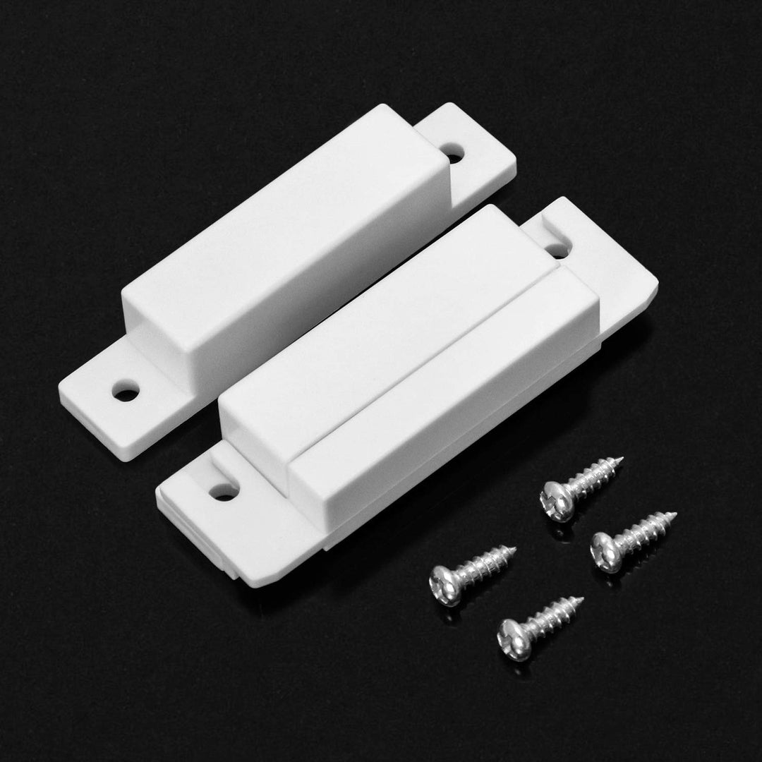 MC-31 Wired Surface-Mounted NC Magnetic Door Window Contact Sensor Alarm Reed Switch, White, Pack of 5 with 20 Screws