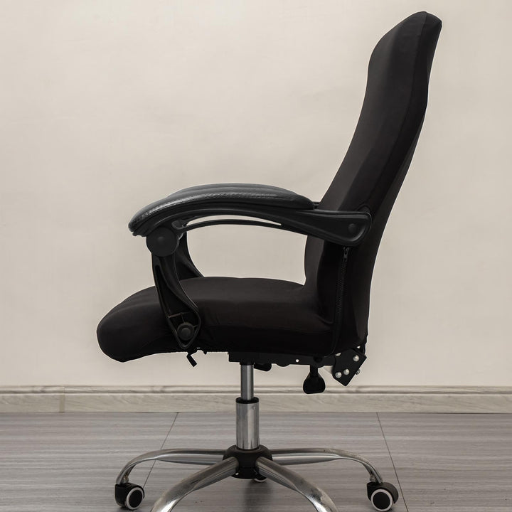 Office Chair Cover - Universal Stretch Desk Chair Cover, Computer Chair Slipcovers (Size: L) - Black
