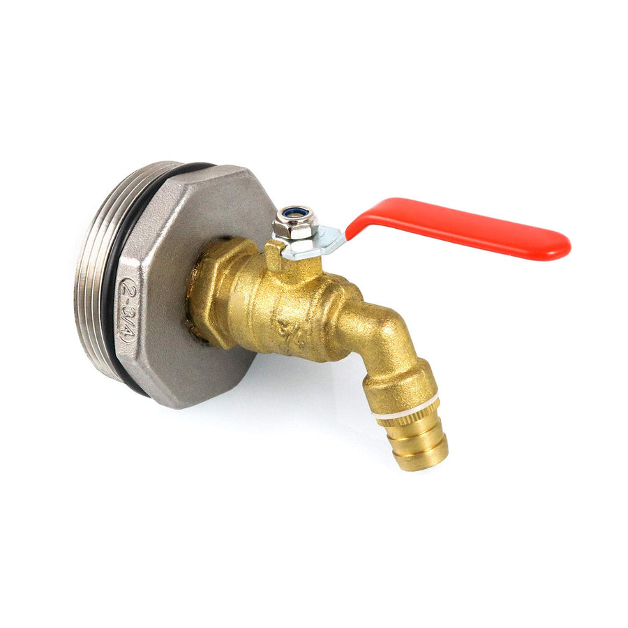 2 Drum Faucet Brass Barrel Faucet with EPDM Gasket for 55 Gallon Drum