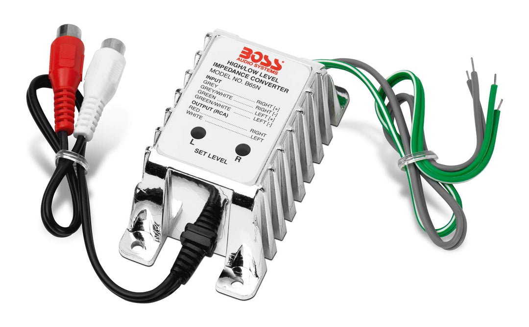 BOSS Audio B65N High Level to Low Level RCA Connection Converter- Silver