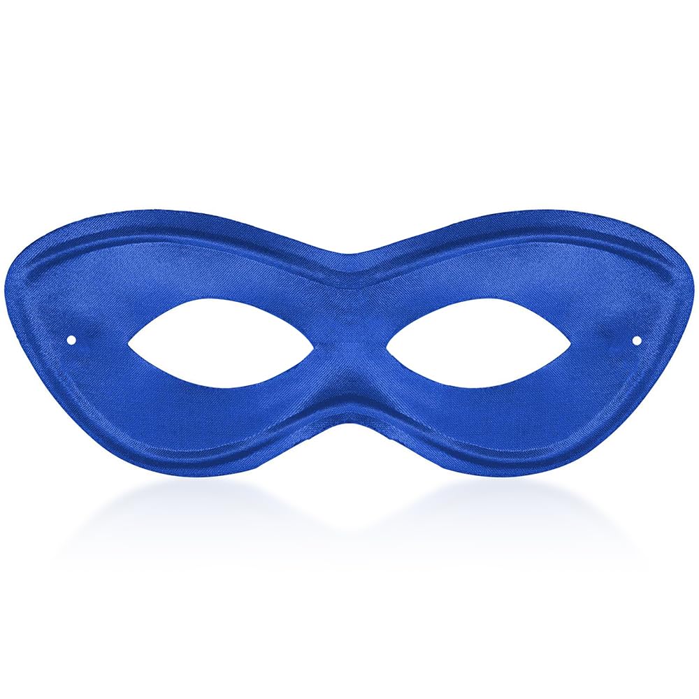 Vibrant Blue Plastic Superhero Mask (2.78 x 8 .25) 1 Pc - Ideal for Costumes & Parties