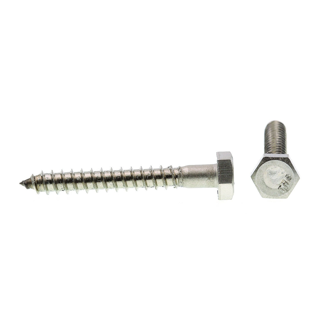 Prime-Line 9055040 Hex Lag Screws, 1/4 In. X 2 In., Grade 18-8 Stainless Steel (25 Pack)