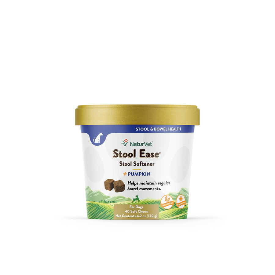 – Stool Ease for Dogs – 40 Soft Chews – Helps Maintain Regular Bowel Movements – Enhanced with Sugar Beet Pulp, Flaxseed & Psyllium Husk – 40 Day Supply