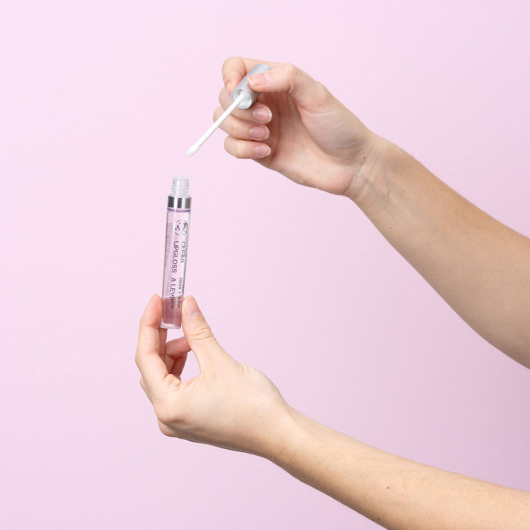 | Lip Gloss Wand | Soft Clear Liquid Gloss | Non-Sticky Lipgloss For Natural Makeup Look Or For Full Glam Finish | Cruelty Free Makeup For Women
