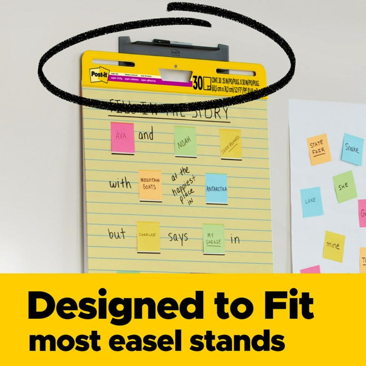 Post-it Easel Pad, 25 x 30-Inches Sheets, Yellow Paper with Lines, 30-Sheets/Pad, 2-Pads/Pack