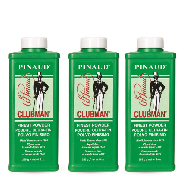 Pinaud Finest Powder, Classic White Powder for Men, Protection Against Sweat and Body Odor, 9 oz x 3 Packs