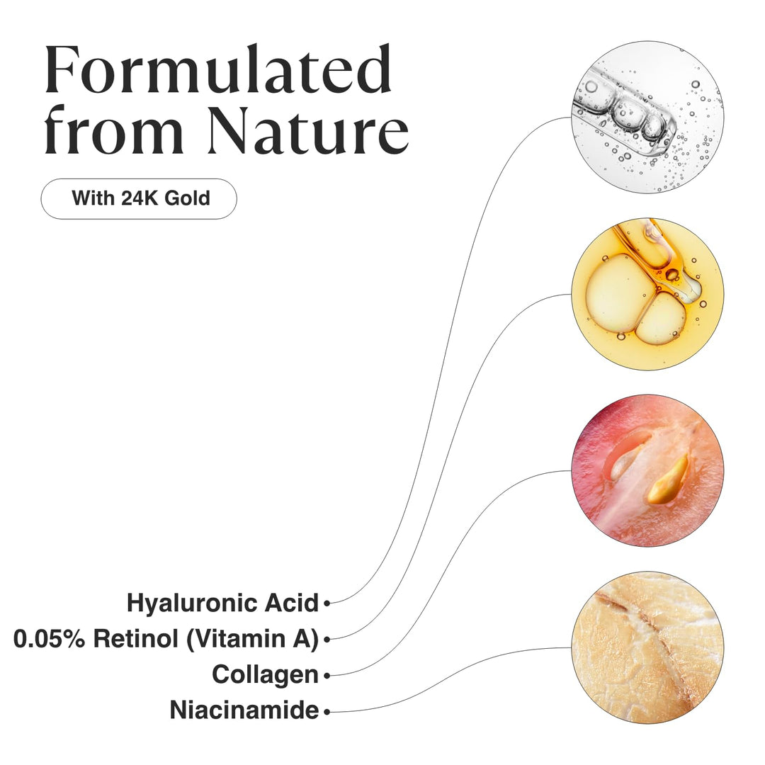 Korean Gold Under Eye Patches for Dark Circles and Puffiness, Wrinkles - Retinol + Hyaluronic Acid + Collagen + Niacinamide, Under Eye Mask Puffy Eyes Treatment for Women Skin Care