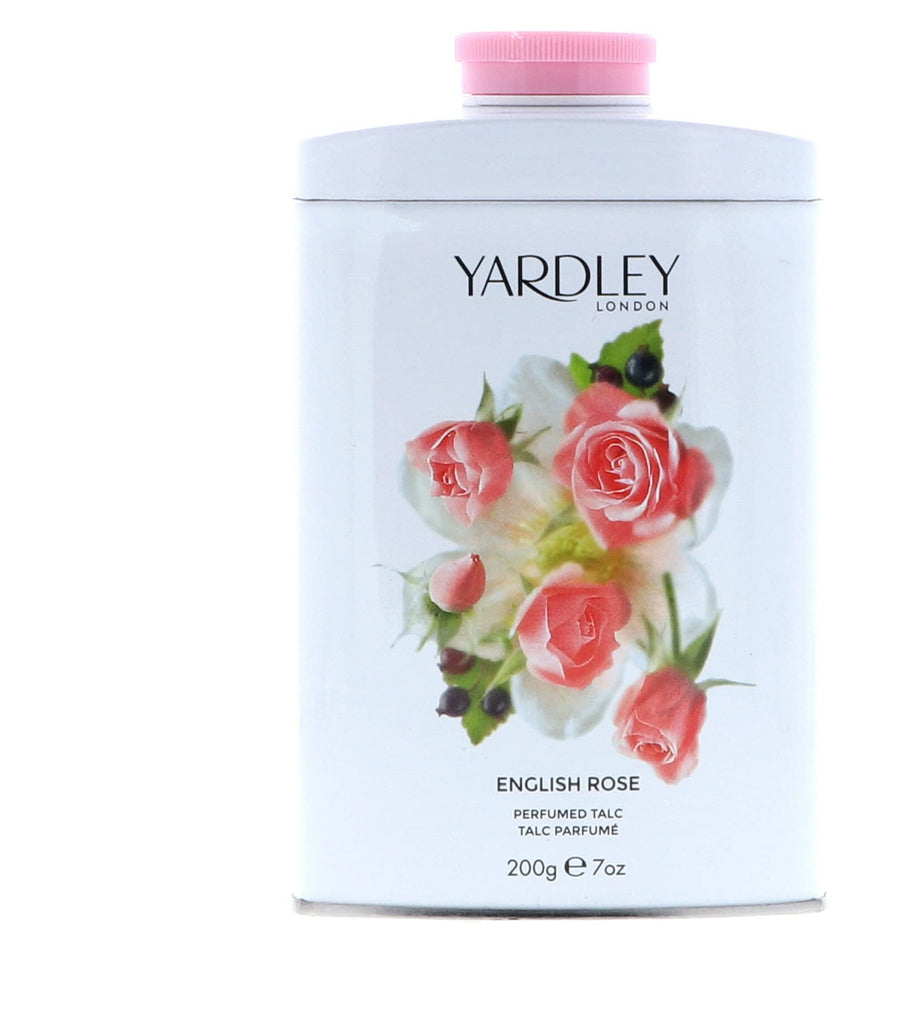 London Scented Talc Powder, English Rose Scent, 7 Oz/ 200 g
