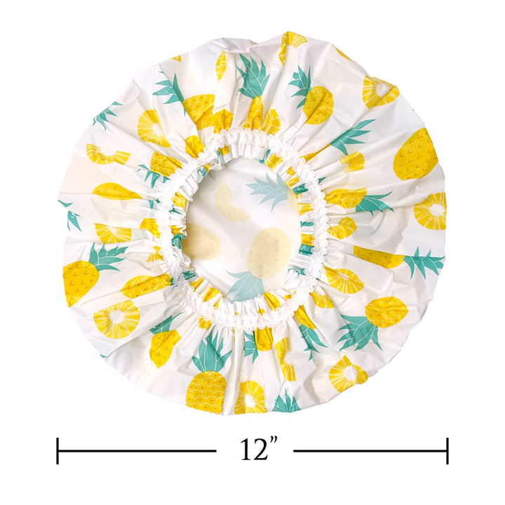 Reusable Vinyl Shower Cap & Bath Cap, Frosted PEVA Elastic Stretch Hem, Multi-Use Waterproof Stretchy Hair Cap for all Hair Lengths - Hipster Cielo For Women