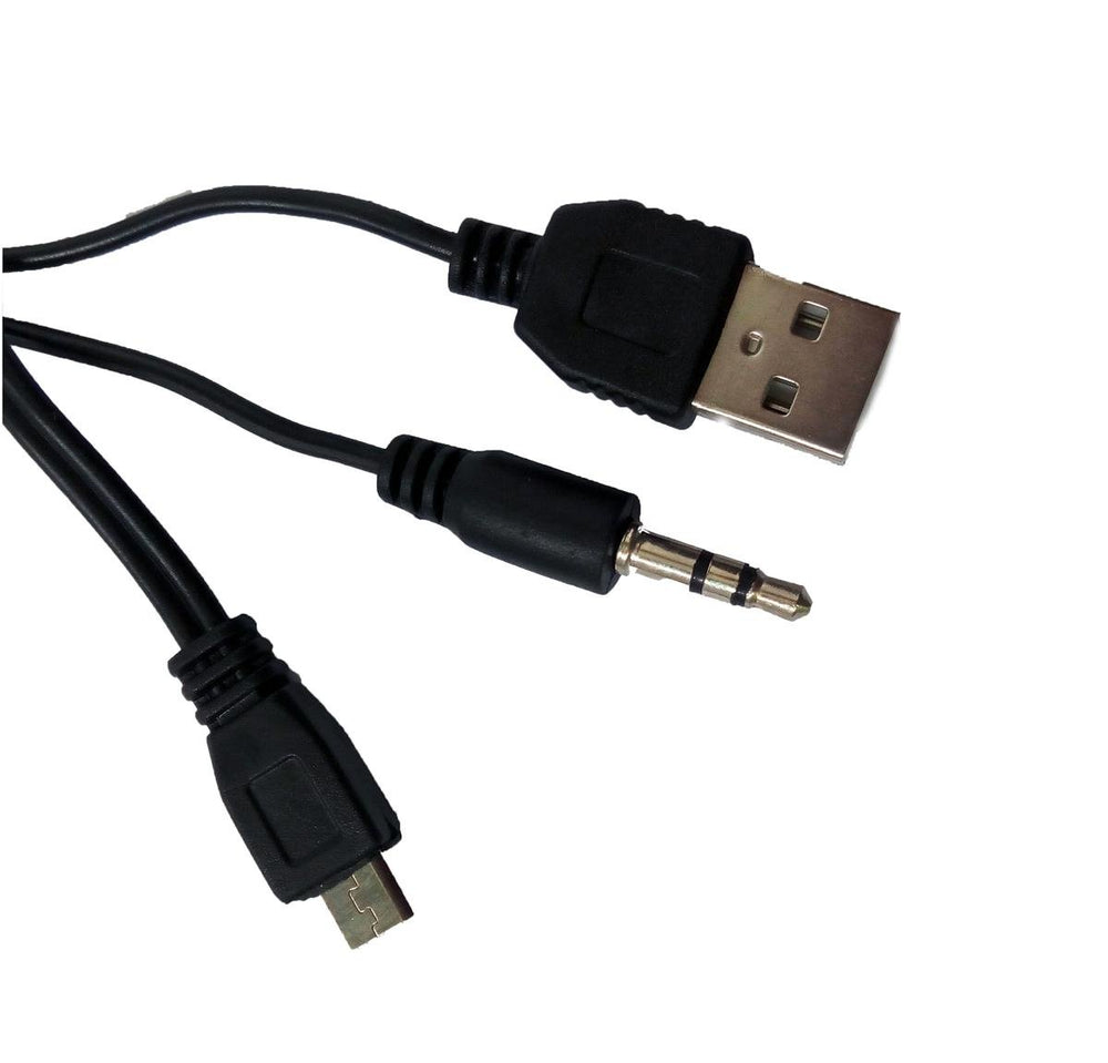 1x Micro USB 5pin to 3.5mm Audio Port Cable and USB-A Charge Cord for Bluetooth Speaker (Micro USB)