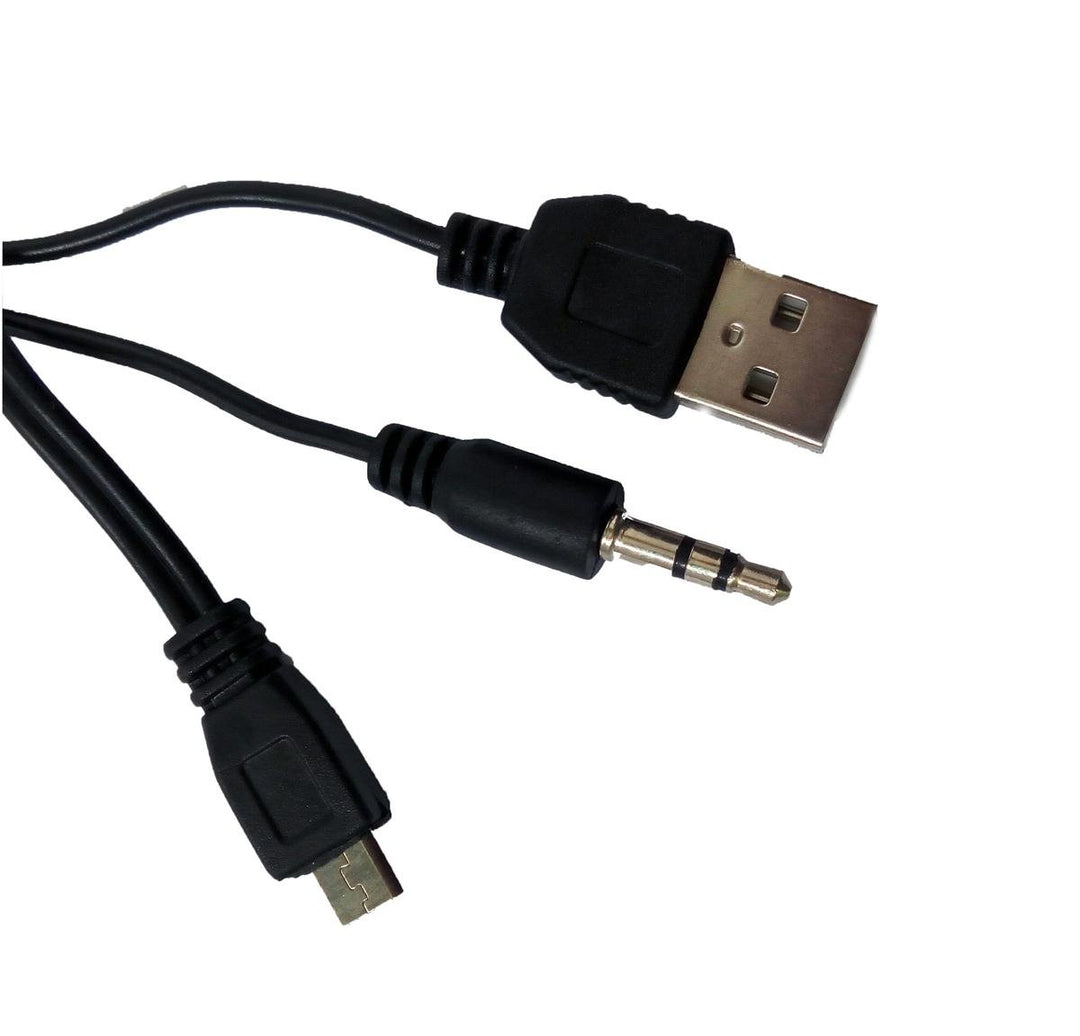 1x Micro USB 5pin to 3.5mm Audio Port Cable and USB-A Charge Cord for Bluetooth Speaker (Micro USB)