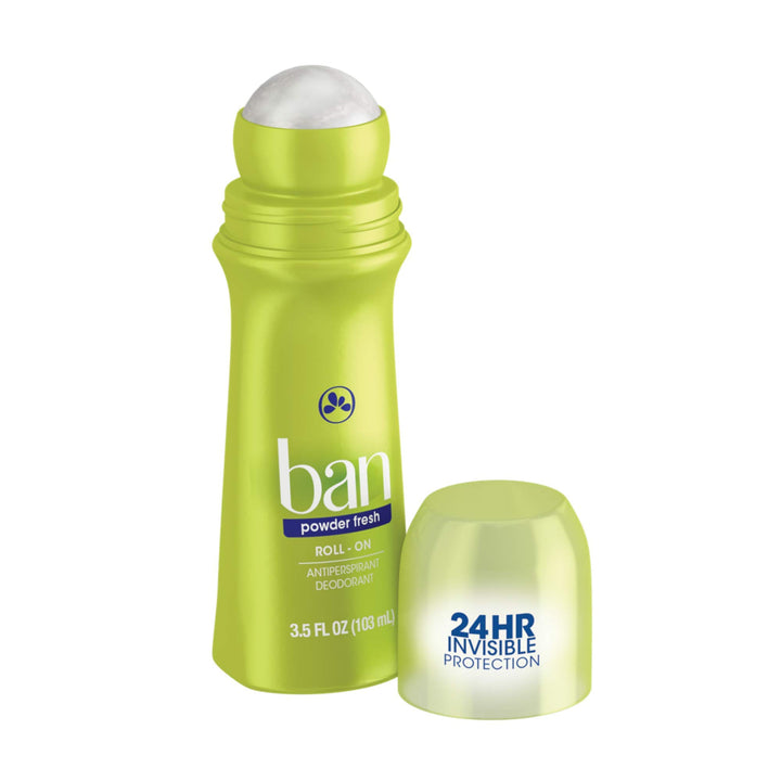 Powder Fresh 24-hour Invisible Antiperspirant, Roll-on Deodorant for Women and Men, Underarm Wetness Protection, with Odor-fighting Ingredients, 3.5oz