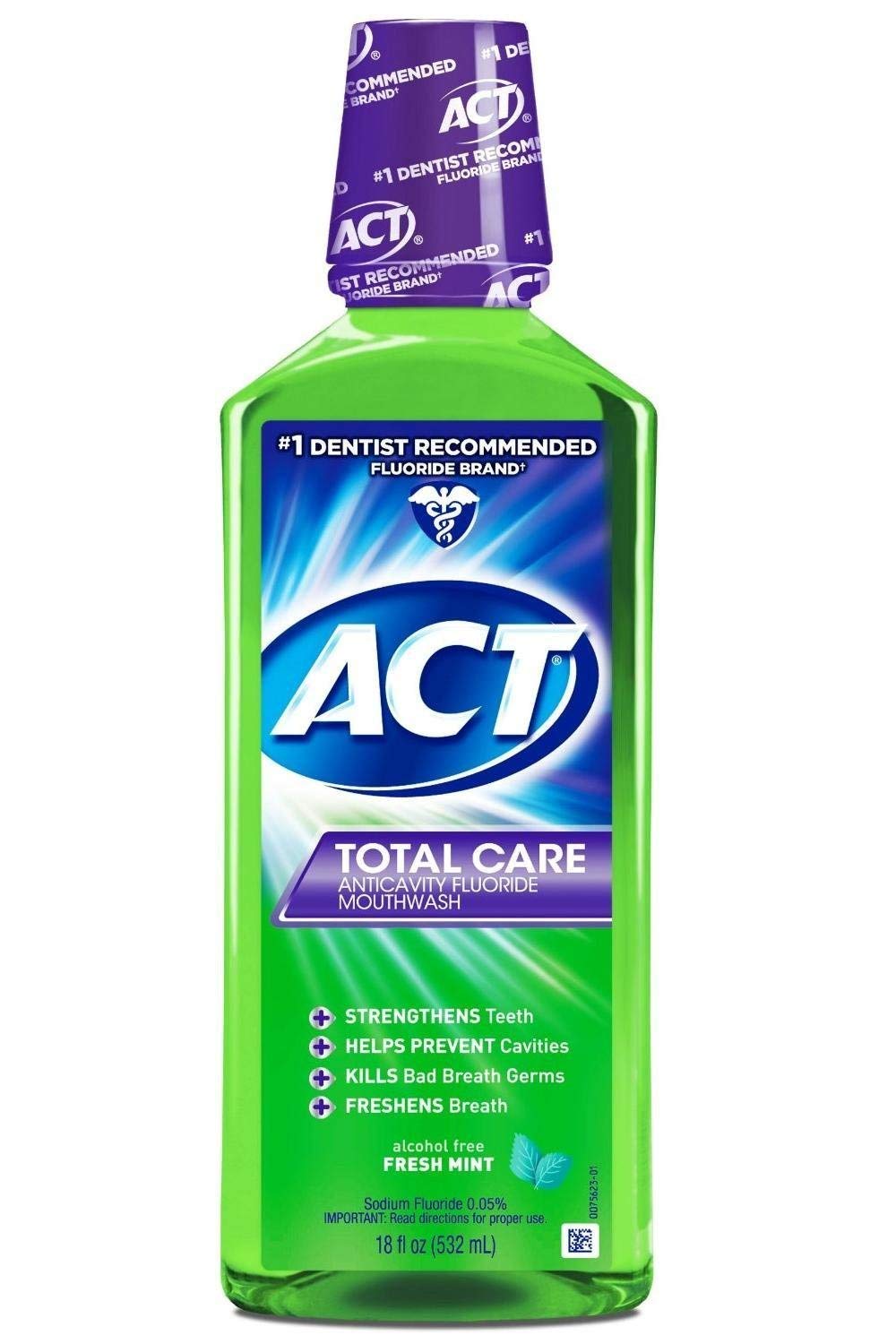 Act Tc Frsh Mnt Mthwsh Size 18Z Act Total Care Fresh Mint Mouthwash