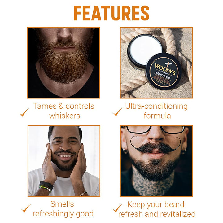 Woody's for Men Beard Balm, 2 Ounces