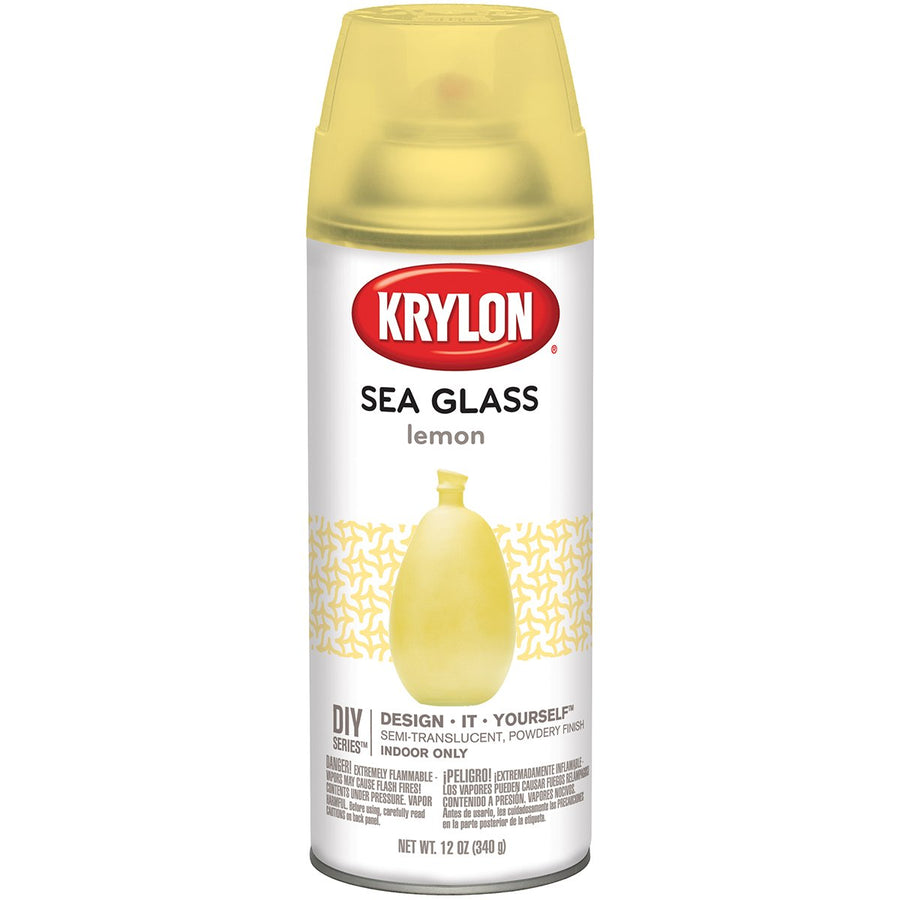 K09054000 Sea Glass Spray Paint, Lemon, 12 Ounce