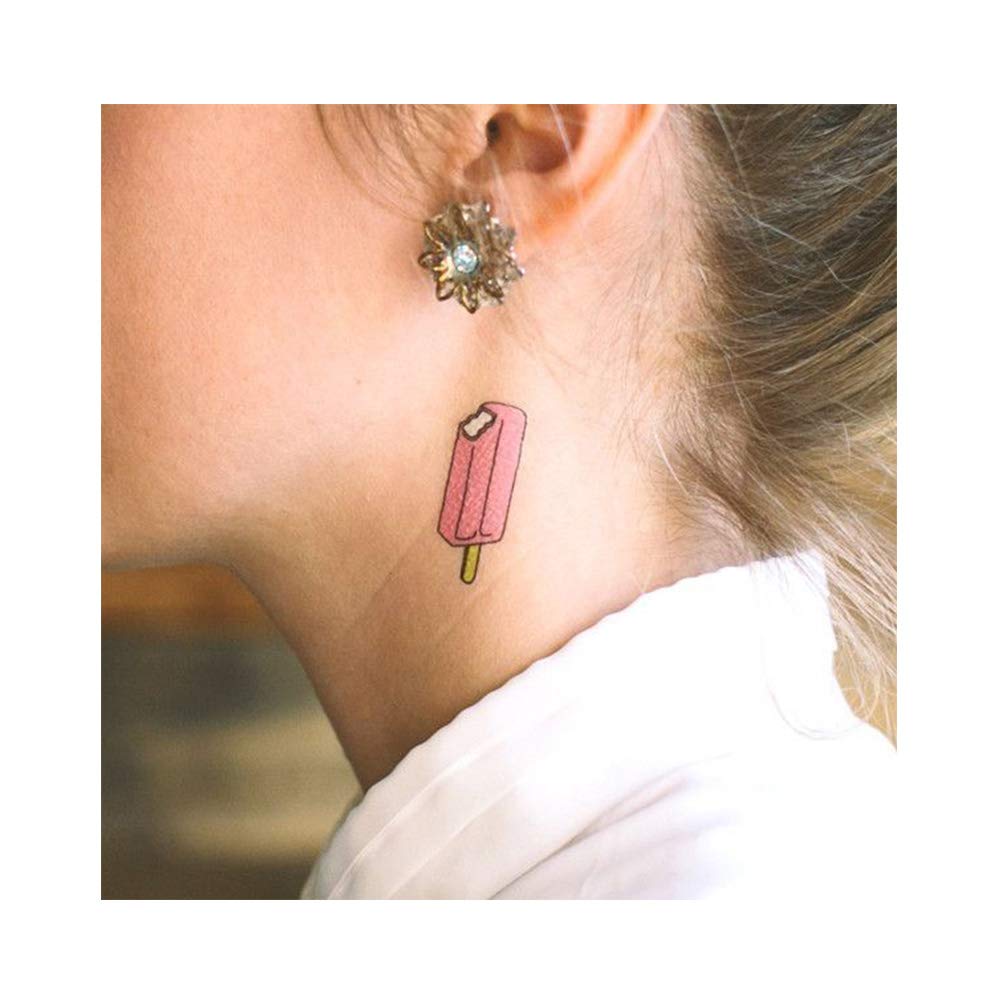 Ice Cream Temporary Tattoos for Kids 180PCS - Ice Cream, Lollies, Cookie, Cake Tattoo Stickers - Sweet Summer Tattoos Sticker for Girl Birthday Party Decorations Supplies Favors(17 Sheets)