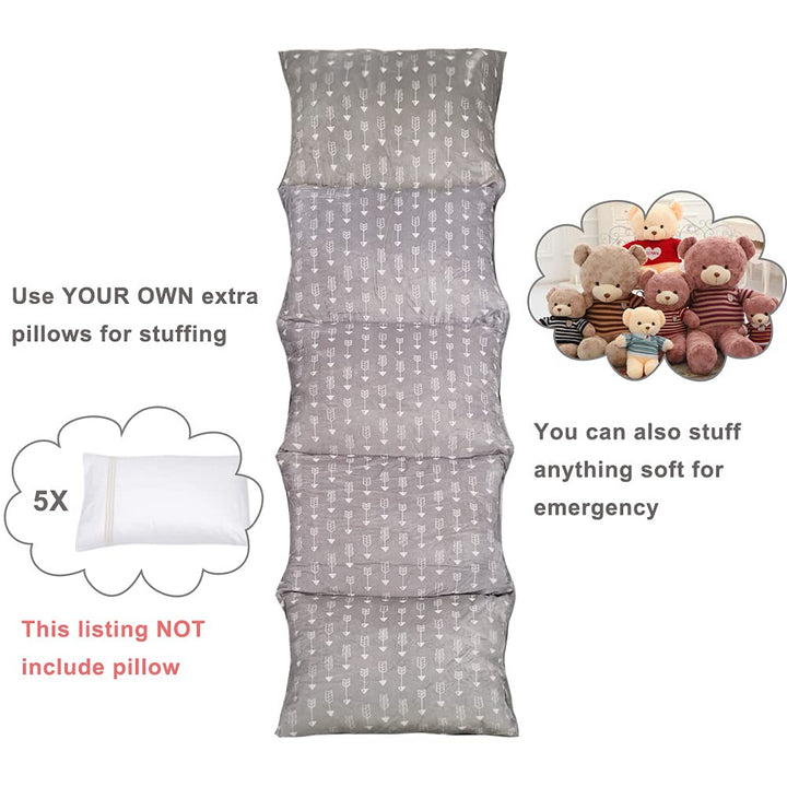 Floor Lounger Pillow casing for boy Girl, Soft Minky Plush, Cover/Sleeve Only! Perfect Reading and Watching TV Cushion - Excellent for Sleepovers, Queen Size;