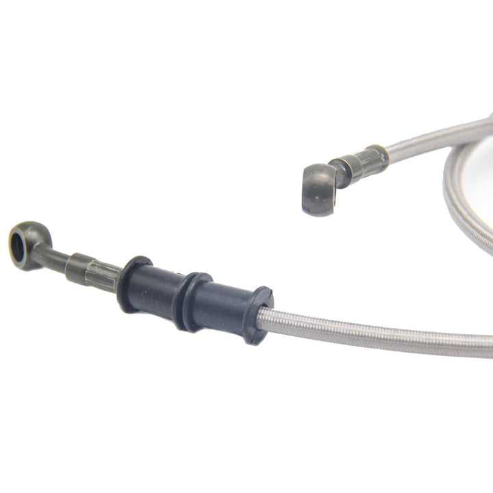 Motorcycle Brake Line, Stainless Brake Hose, Motorcycle Braided Steel Brake Clutch, Pack of 1, Flexible Brake Line for Bikes Motocross Street Bikes (90cm/35.4,Silver)