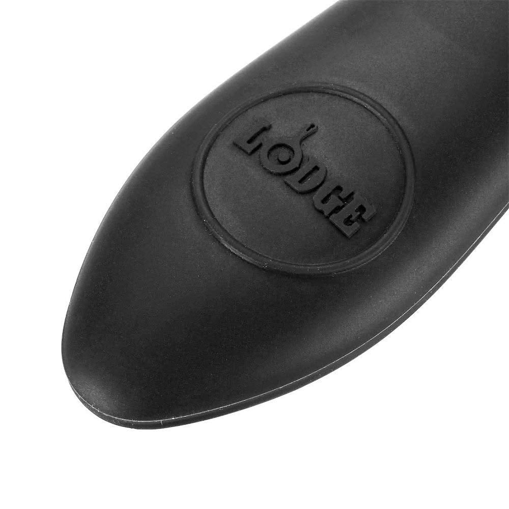 Silicone Mini Hot Handle Holder - Dishwasher Safe Mini Hot Handle Holder Designed for Cast Iron Skillets 8 Inches or Smaller w/ Keyhole Handle - Reusable Heat Protection Up to 500° - Black