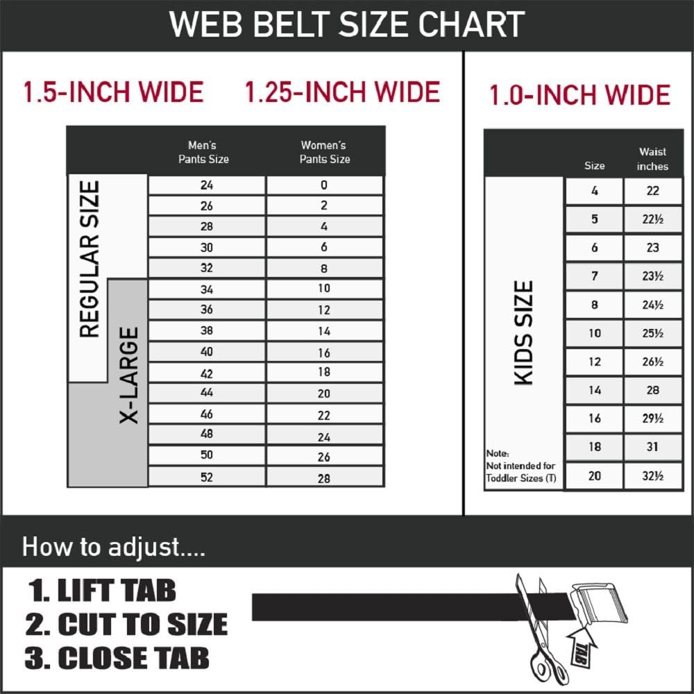 boys Buckle-down Web 1.0 Belt, Multicolor, 1.0 Wide - Fits up to Kids Size 20 US