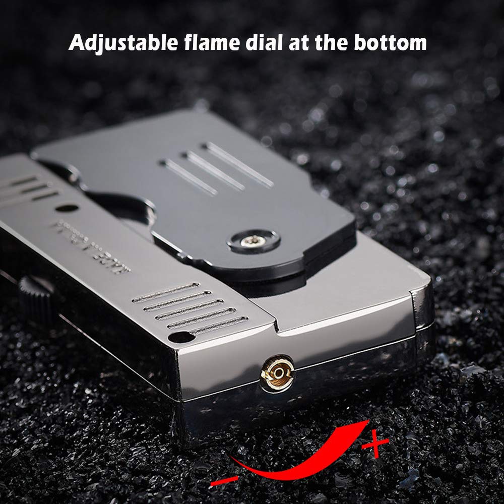 Jet Torch Lighter, Jet / Soft Flame Switchable Lighter with Lockable Function and Adjustable Flame Dial, Butane Refillable for Men, Husband (Fuel Not Included)