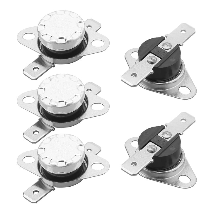 5Pcs KSD301 Thermostat 70°C/158°F Normally Closed N.C Snap Disc Limit Temperature Control Switch Microwave Thermostat Thermal