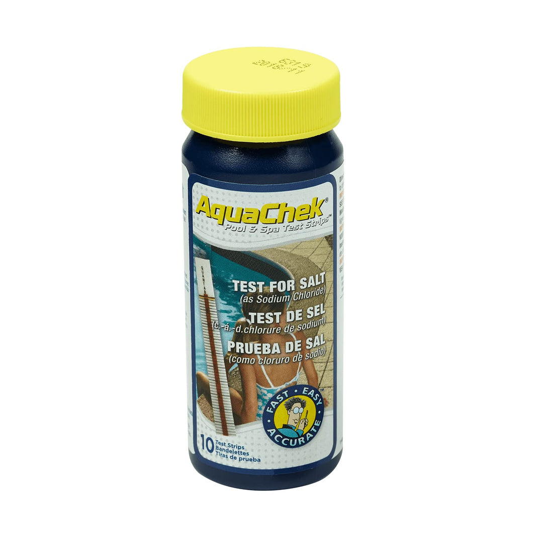 Salt Test Strip Titrators for Pools - Salt Water Pool Test Strips for Sodium Chloride - Quick and Accurate Results - Professional Water Quality Testing Kit (10 Strips)