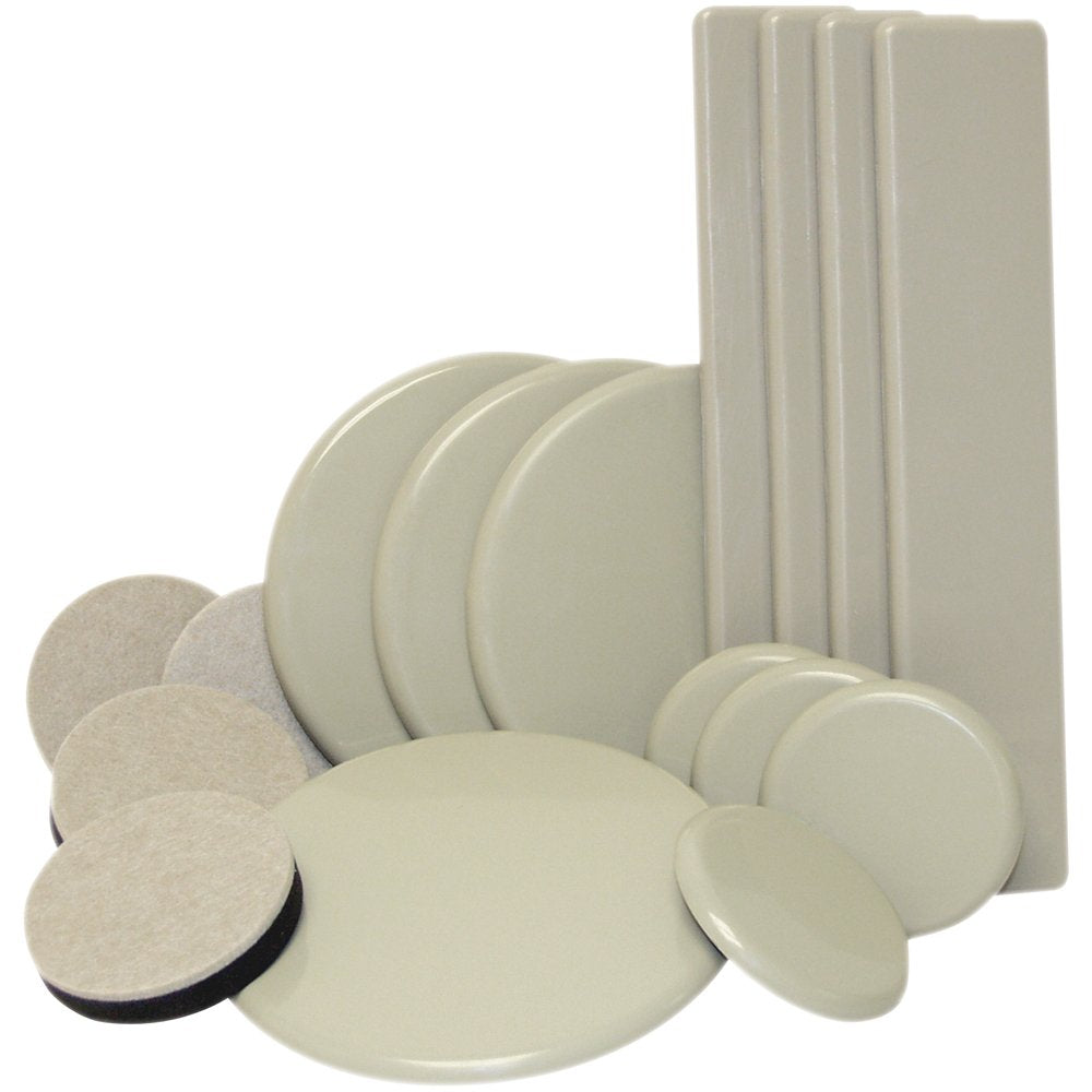 Assorted Reusable Furniture Sliders, Beige (16 Pack)