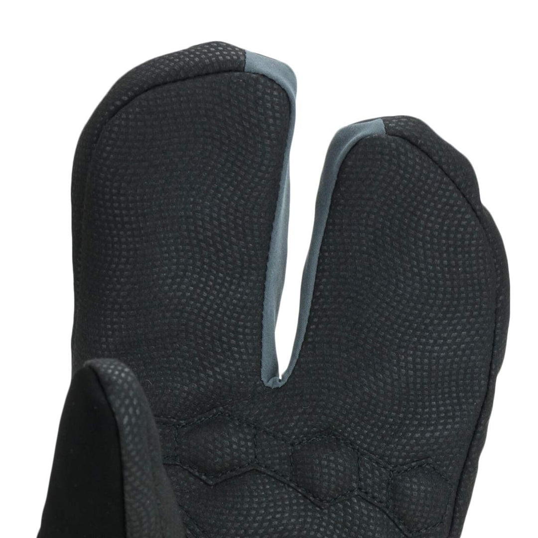 Unisex Waterproof Extreme Cold Weather Cycle Split Finger Glove, Black/Grey, Large