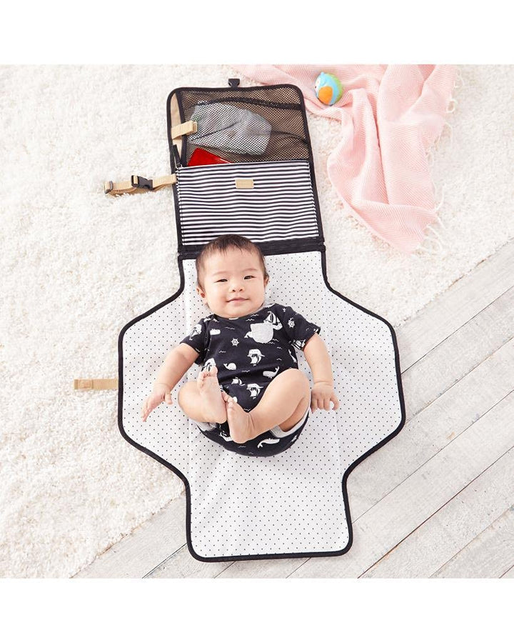 Portable Baby Changing Pad, Pronto, Black & White Stripe