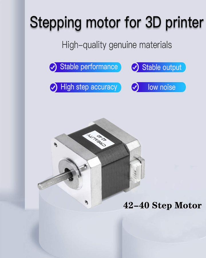 Creality 3D Printer 42-40 Stepper Motor, 2 Phase 1A 1.8 Degree 0.4N.M Stepper Motor for 3D Printer Extruder, Compatible with CR-10 and Ender-3 Series E Axis