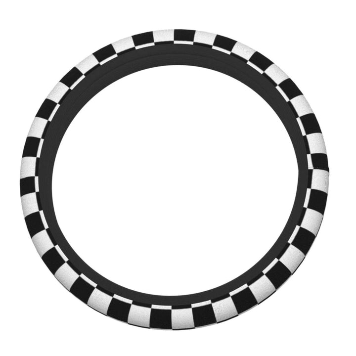Racing and Checkered Black and White Steering Wheel Cover for Women Men, Universal 15 Inch Anti Slip and Sweat Absorption Auto Car Wrap Cover, Fit Suvs, Vans, Sedans, Cars, Trucks
