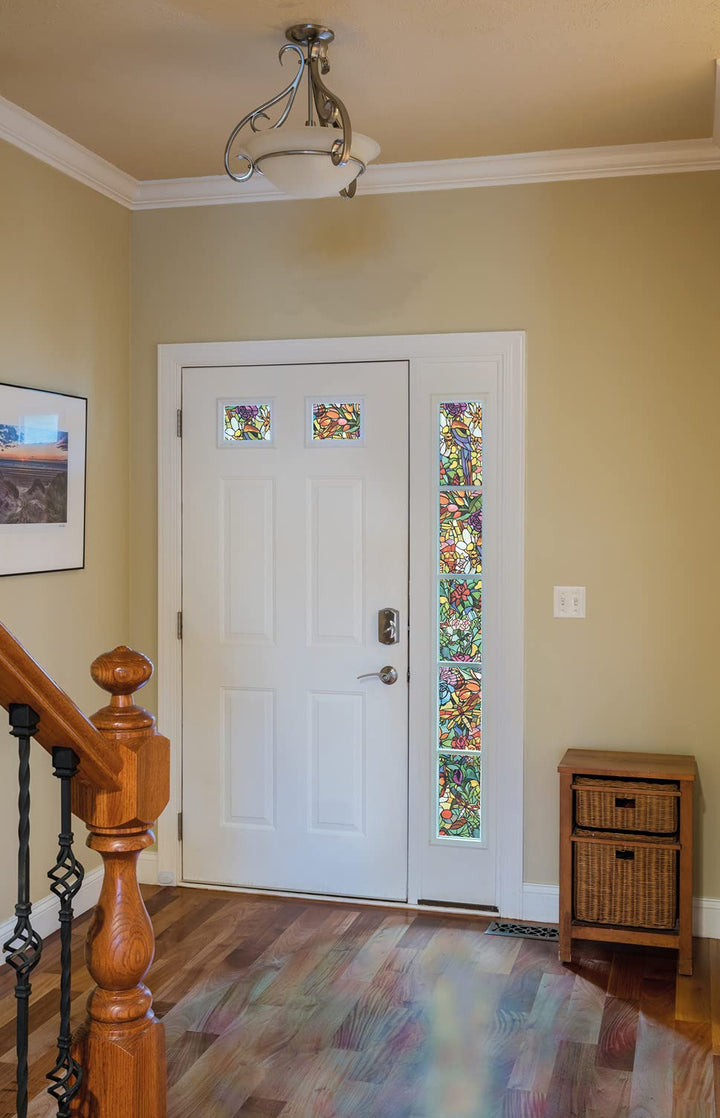 346-0647 Self-Adhesive Privacy Glass Window Film, Spring Chapel/Tulia, 17 x 78 Roll