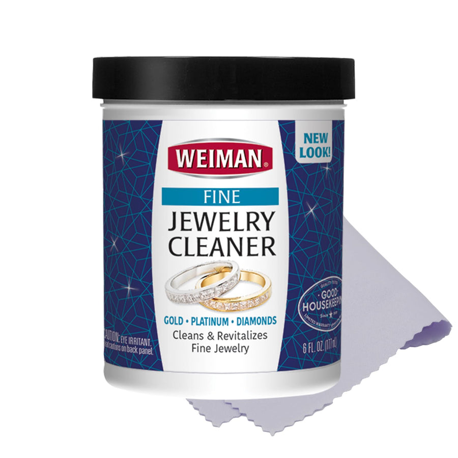Jewelry Cleaner Liquid with Polishing Cloth Included – Restores Shine and Brilliance to Gold, Diamond, Platinum Jewelry and Precious Stones – 6 Ounce - Not Intended for Silver…