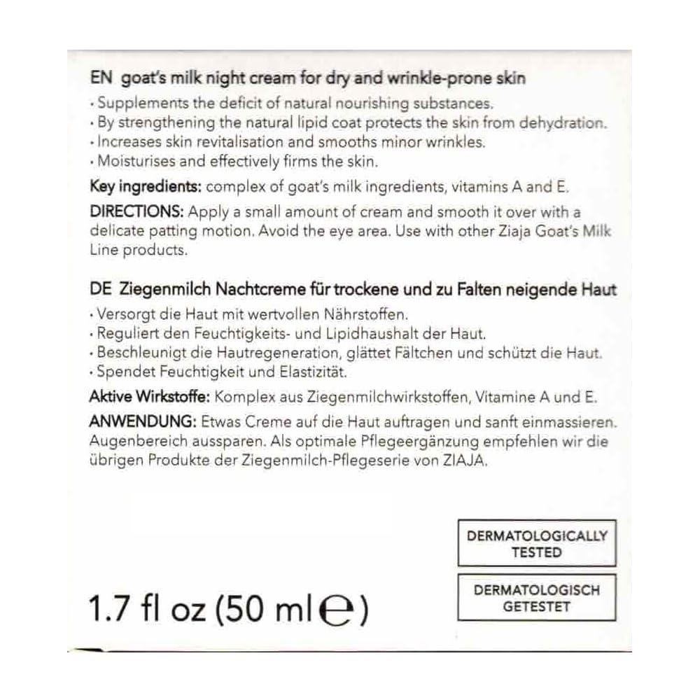 Goat's Milk Night Cream - Face Cream
