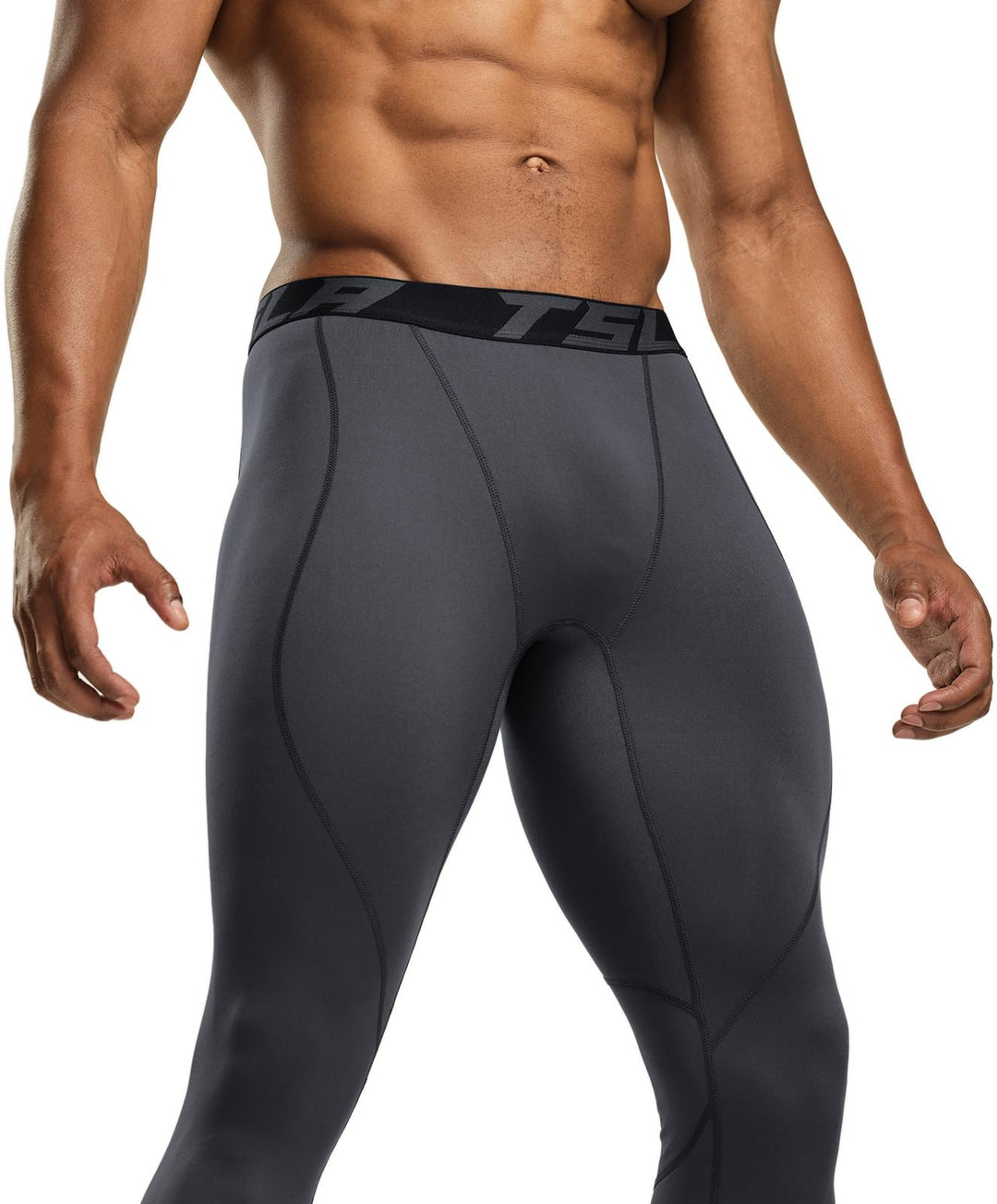 Men's Thermal Compression Pants, Athletic Sports Leggings & Running Tights, Wintergear Base Layer Bottoms, Heatlock Dim Charcoal, XX-Large