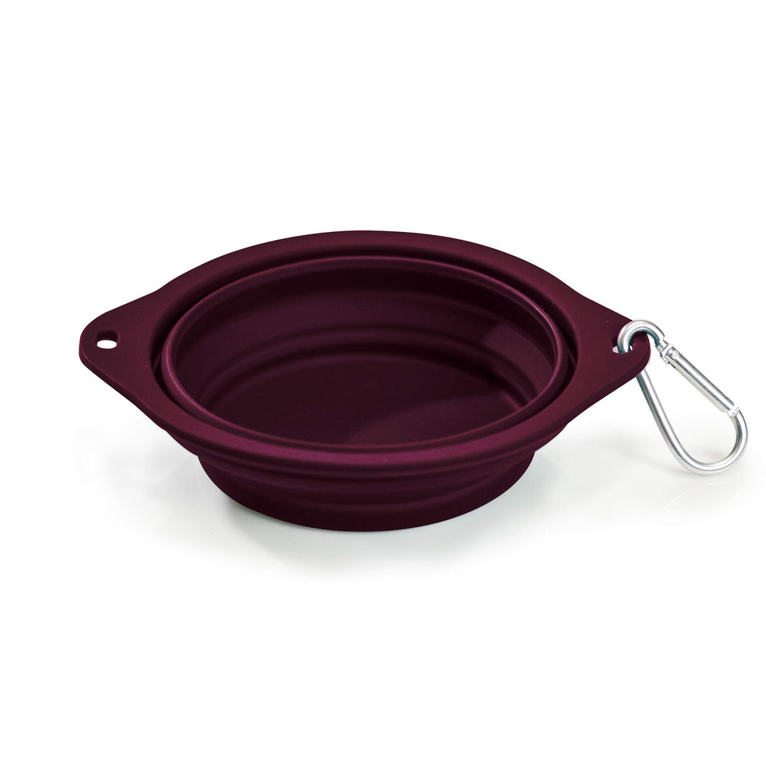 Ruff Products BarkBowl (800ml) - Collapsible Dog Bowl (Dark Teal) Premium Quality, Platinum-Cured Food Grade Silicone, No Plastic Rim, Food Safe, Large Travel Bowl