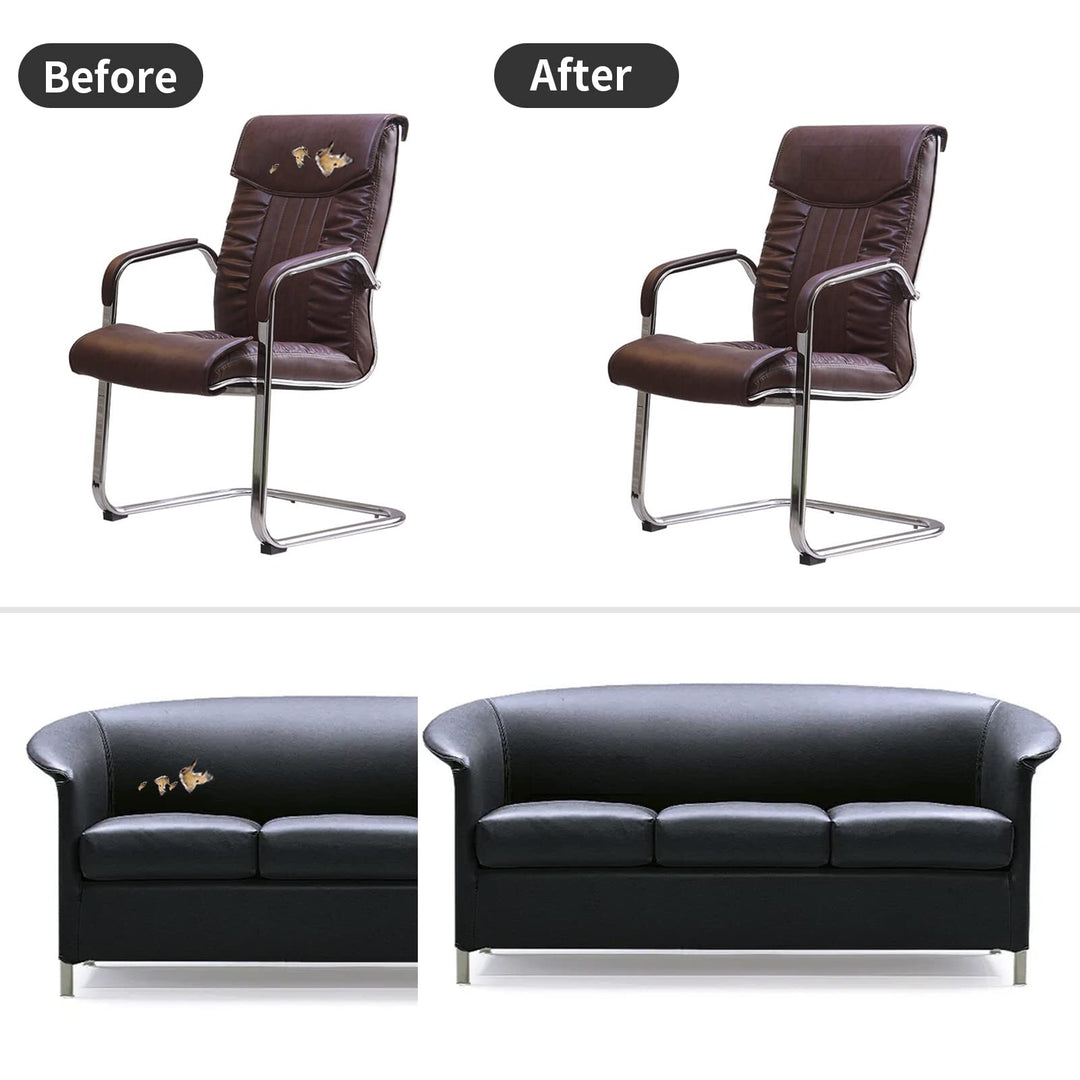 Leather Repair Patch Leather Repair kit for couches 3.9 x 55.5 inches Quickly fix Your Items Without Needle and Thread. Suitable for Sofa, Car Cushion, Handbag, Furniture, Jacket (Black)