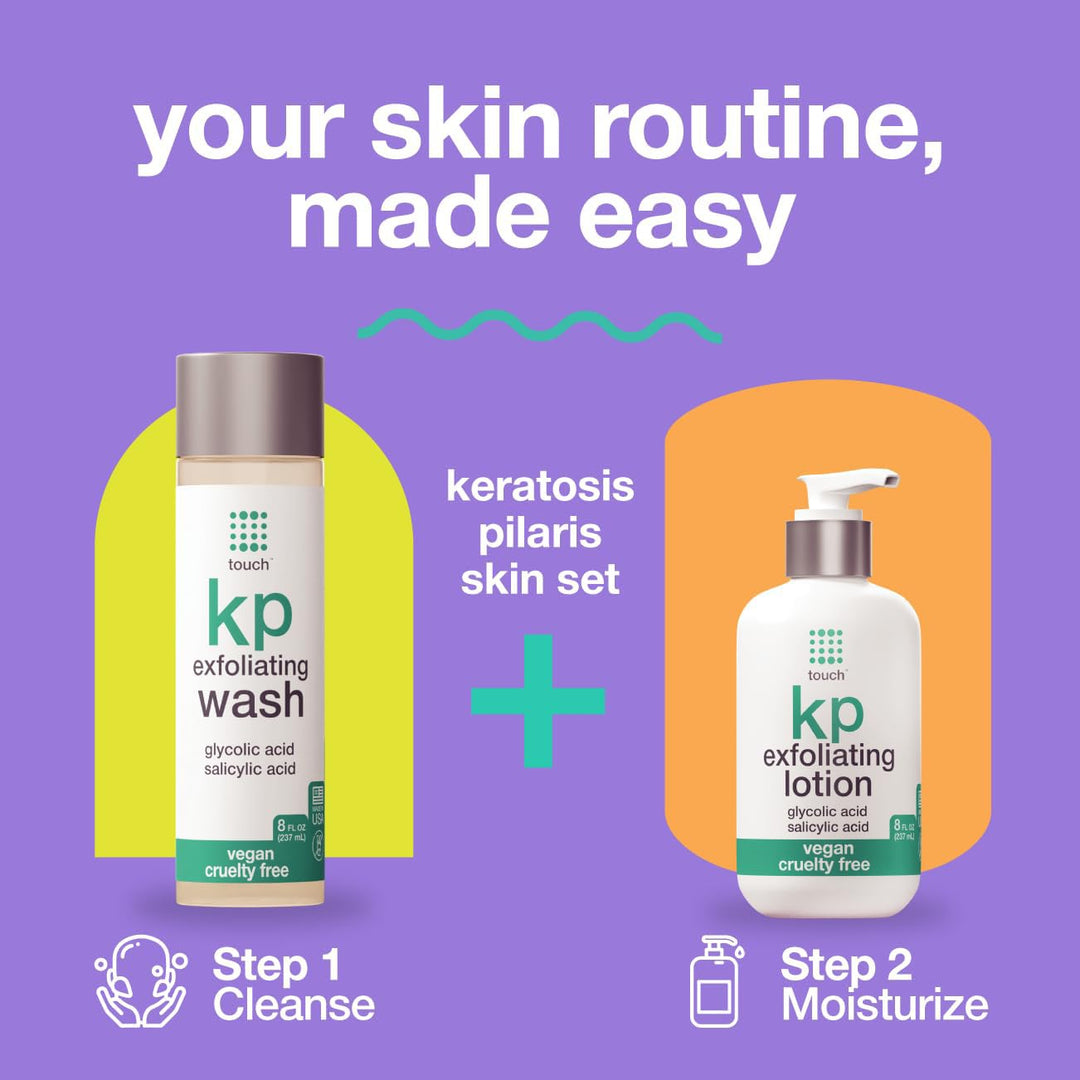 Glycolic Acid Lotion for Keratosis Pilaris - KP Lotion Moisturizer - Glycolic Acid Body Lotion for AHA BHA Rough & Bumpy Skin- Keratosis Pilaris Exfoliating Lotion Gets Rid Of Redness - 8 Fl Oz