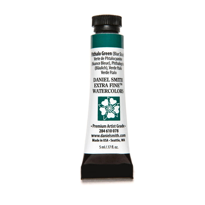 Daniel Smith 284610078 Extra Fine Watercolors Tube, 5ml, Phthalo Green (Blue Shade), 0.17 Fl Oz (Pack of 1)