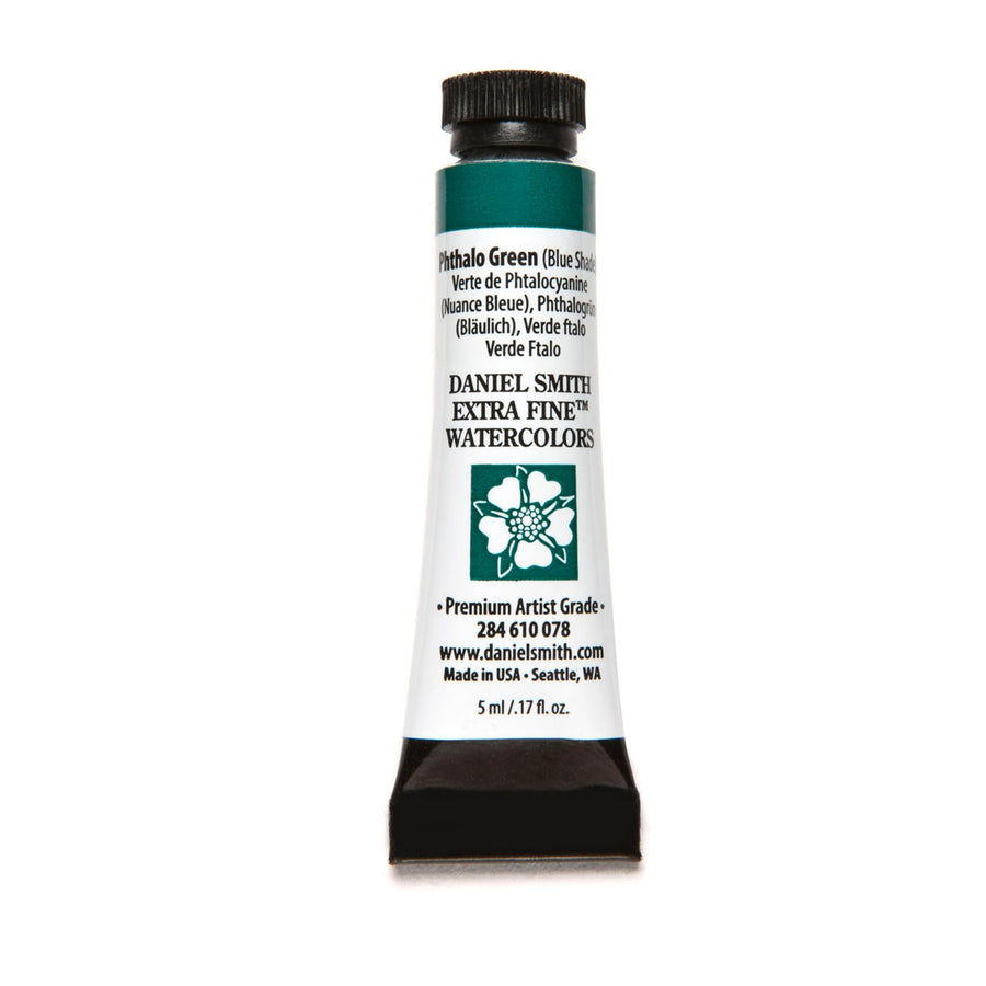 Daniel Smith 284610078 Extra Fine Watercolors Tube, 5ml, Phthalo Green (Blue Shade), 0.17 Fl Oz (Pack of 1)
