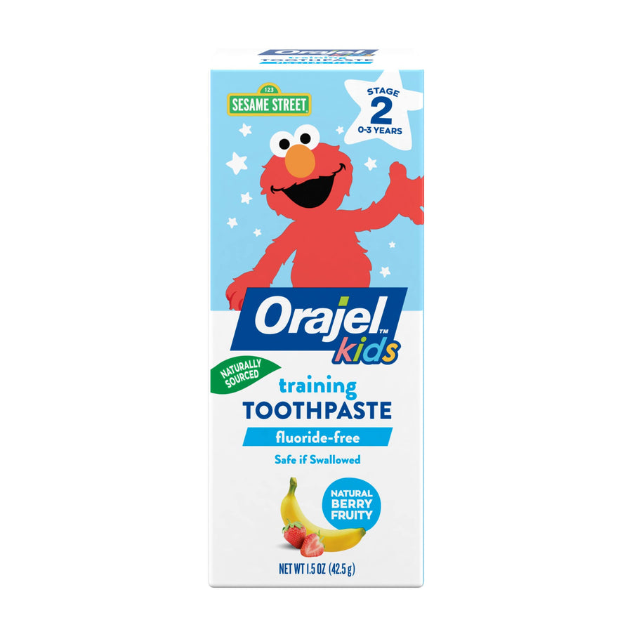 Kids Elmo Training Toothpaste Fluoride-Free; #1 Pediatrician Recommended Fluoride-Free Toothpaste*, 1.5oz Tube