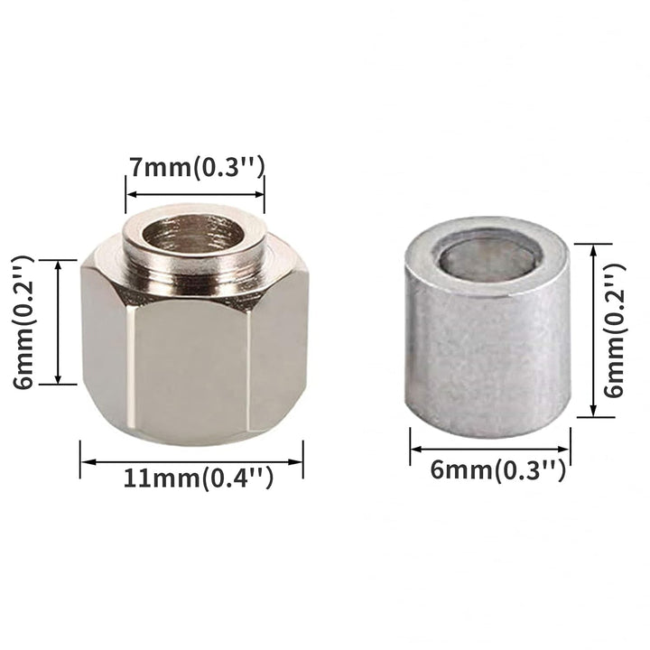 53 PCS 3D Printer Wheel Polycarbonate Pulley (13 PCS Polycarbonate Wheels, 10 PCS Hexagnal eccentric spacer 6mm, 20 PCS Round Column 6mm, 10pcs Screws for 3D Printer Roller Replacement