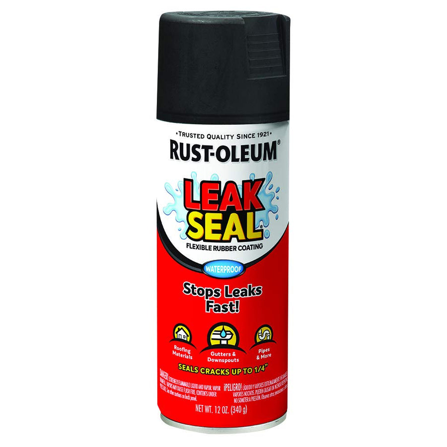 265494 LeakSeal Flexible Rubber Coating Spray, 12 Ounce, Black, 12 Fl Oz