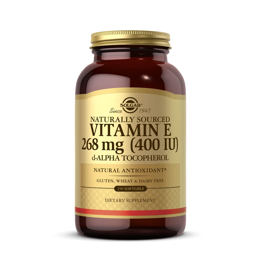Vitamin E 268 mg (400 IU) - 250 Softgels - Naturally-Sourced Vitamin E as d-Alpha Tocopherol - Gluten Free, Dairy Free - 250 Servings