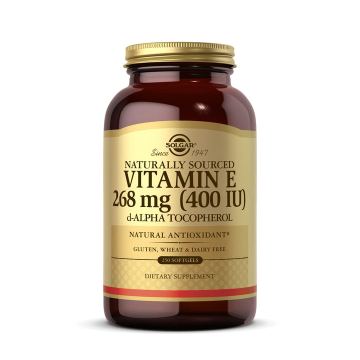 Vitamin E 268 mg (400 IU) - 250 Softgels - Naturally-Sourced Vitamin E as d-Alpha Tocopherol - Gluten Free, Dairy Free - 250 Servings
